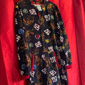 Fruit of the Loom Black Get Lit Pajama Onesie